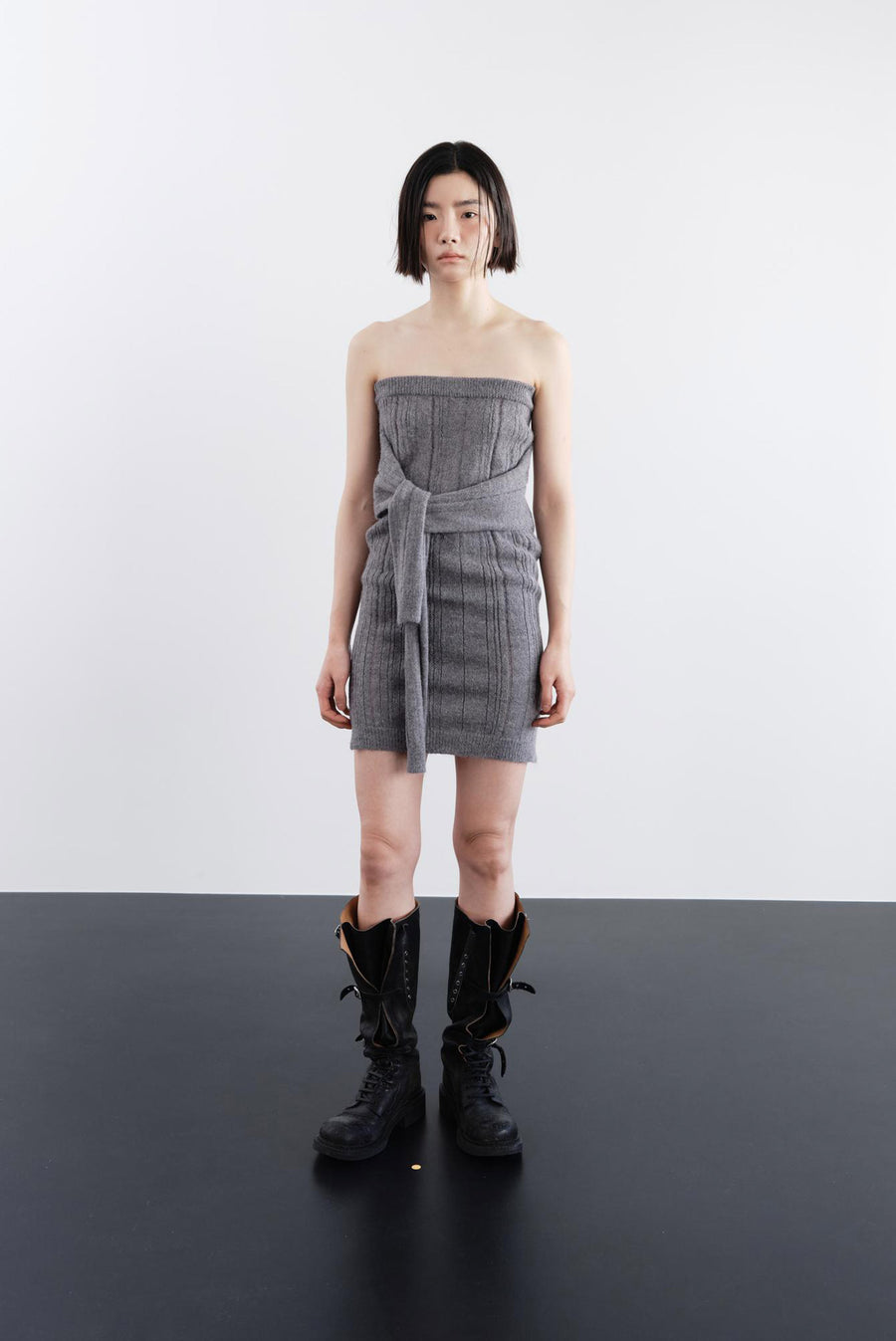 Stripe Wrap Knit Skirt