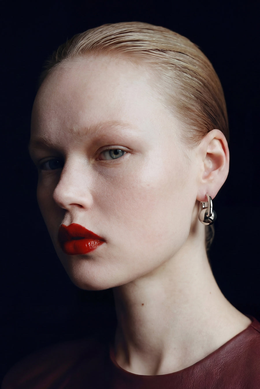 Silver Ball Hoop Earrings