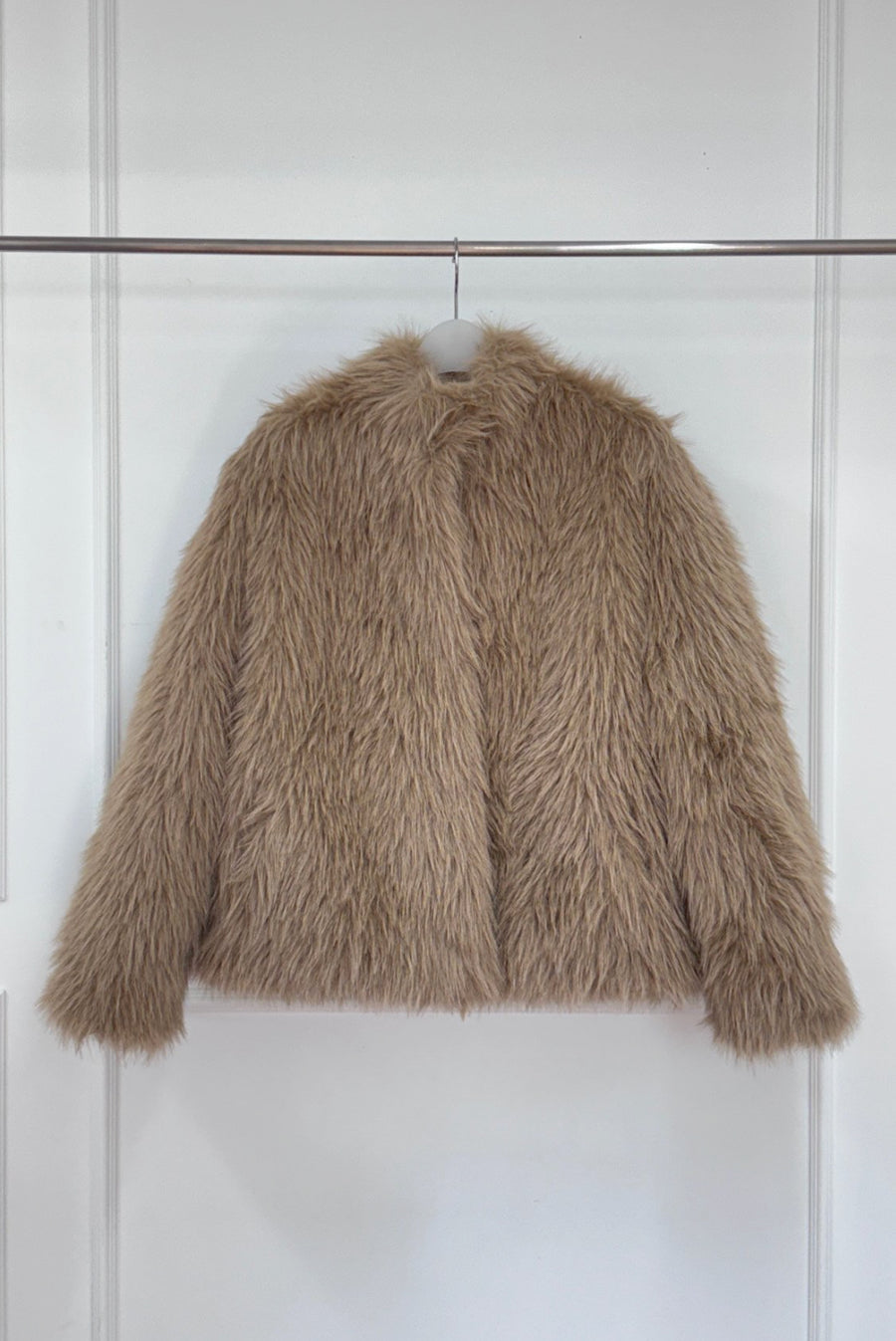 Minky Fur Coat - Camel