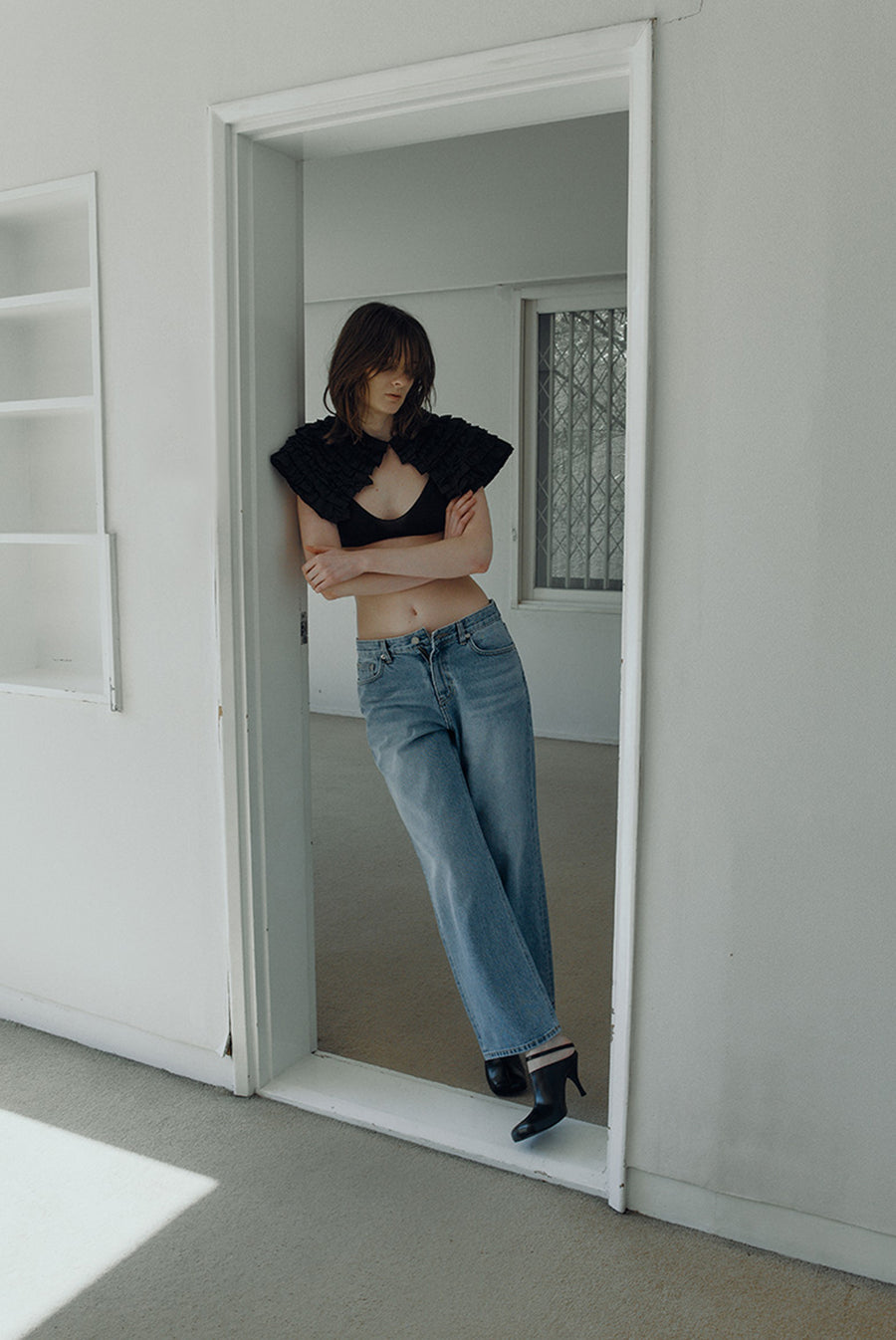 Pieton - Hoppen Strap Mule - Black