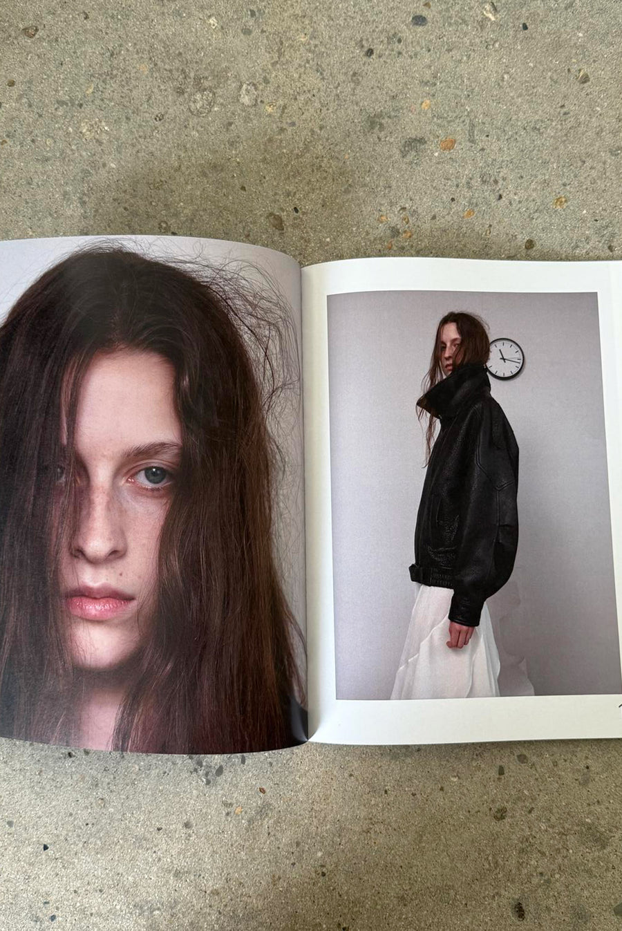 High-Collar Oversized Pebbled Leather Jacket - Black