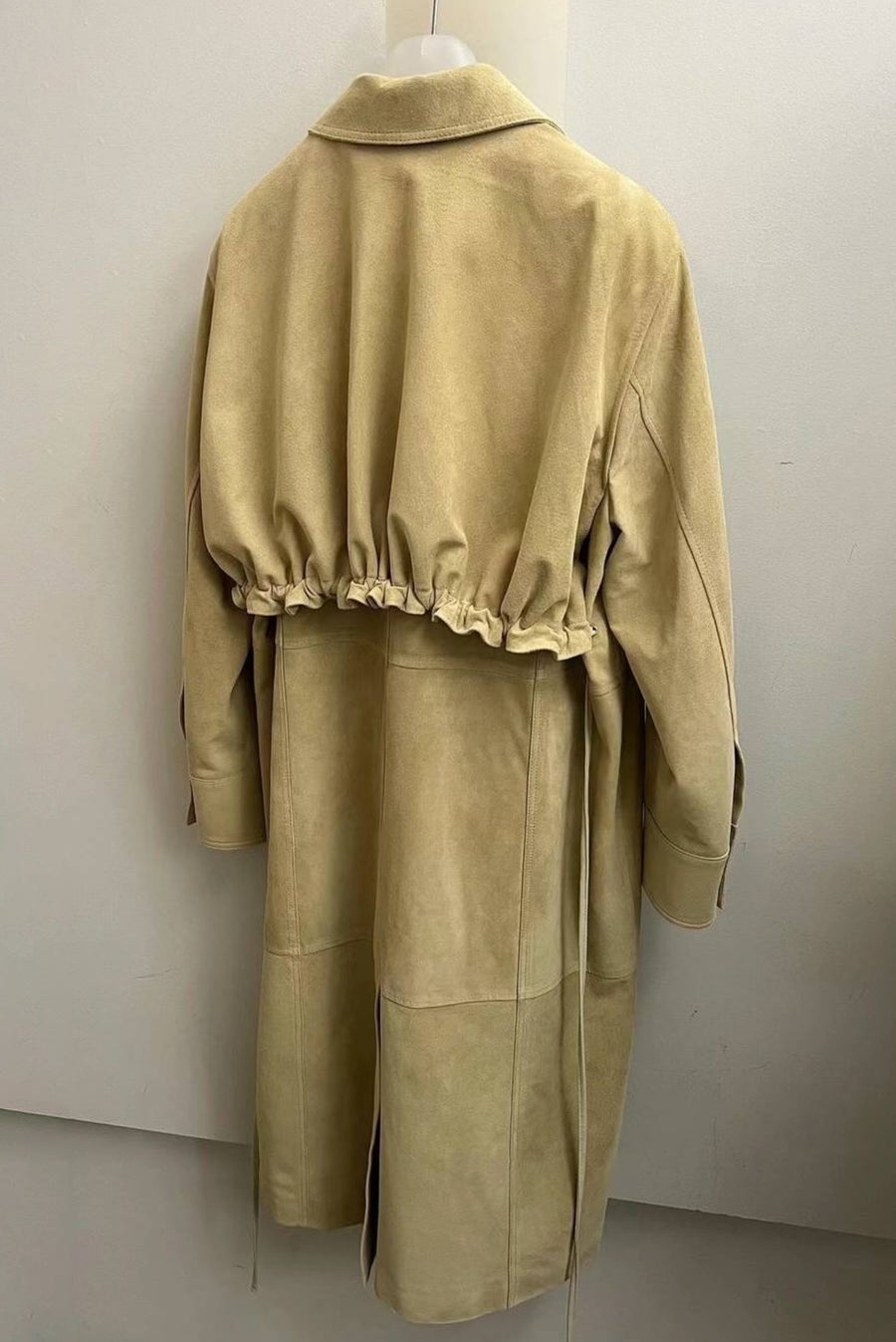 Suede Button Jacket - Camel