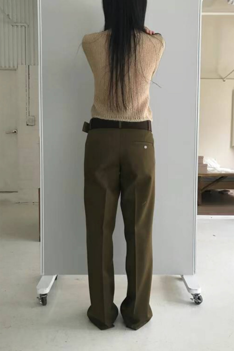 Low Rider Trousers - Dark Khaki
