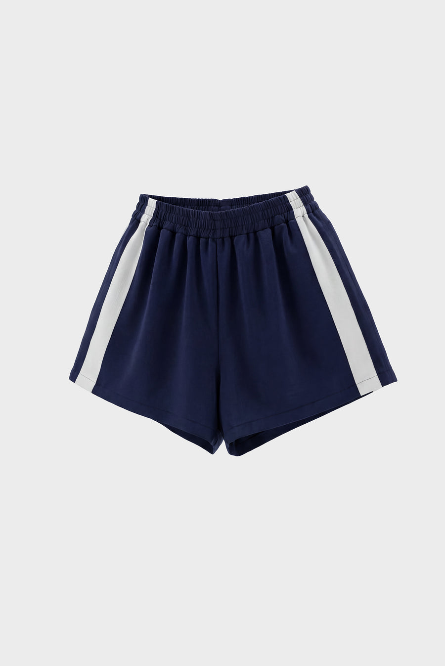 Contrast Stripe Satin Boxer Shorts - Navy