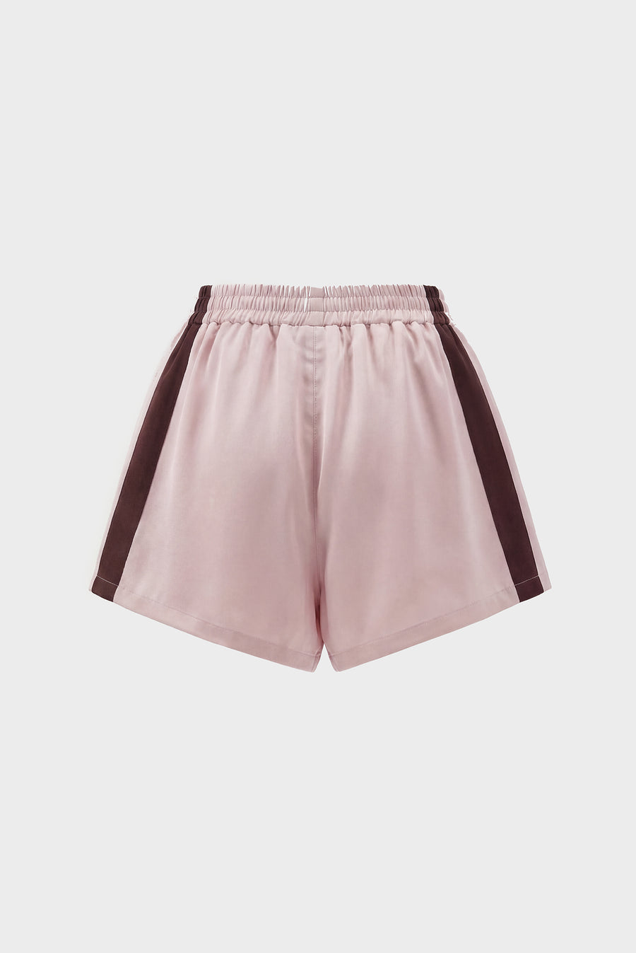 Contrast Stripe Satin Boxer Shorts - Pink