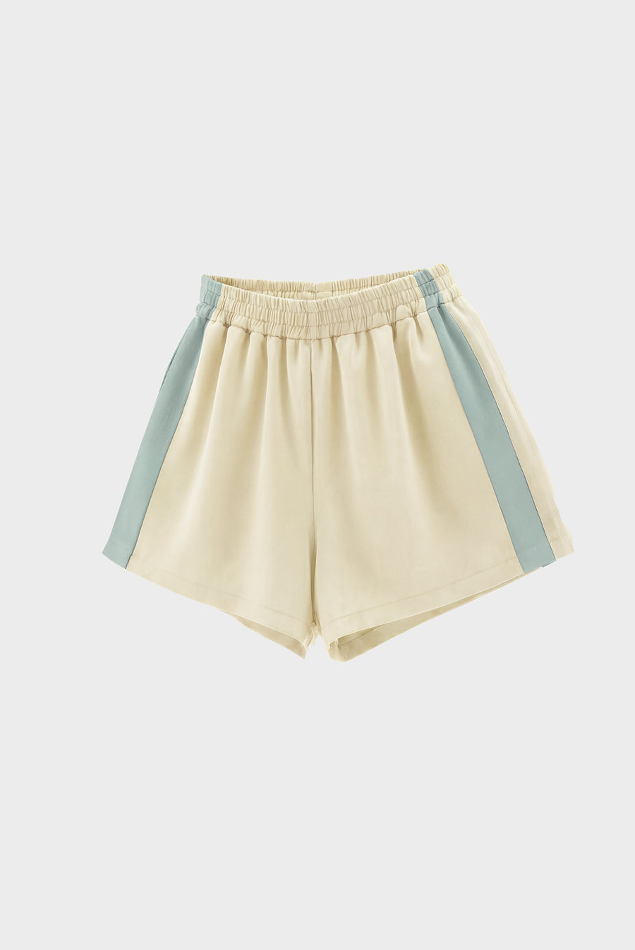 Contrast Stripe Satin Boxer Shorts - Butter