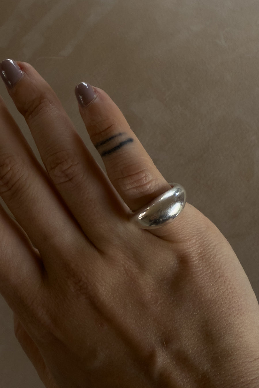 Silver Moon Ring