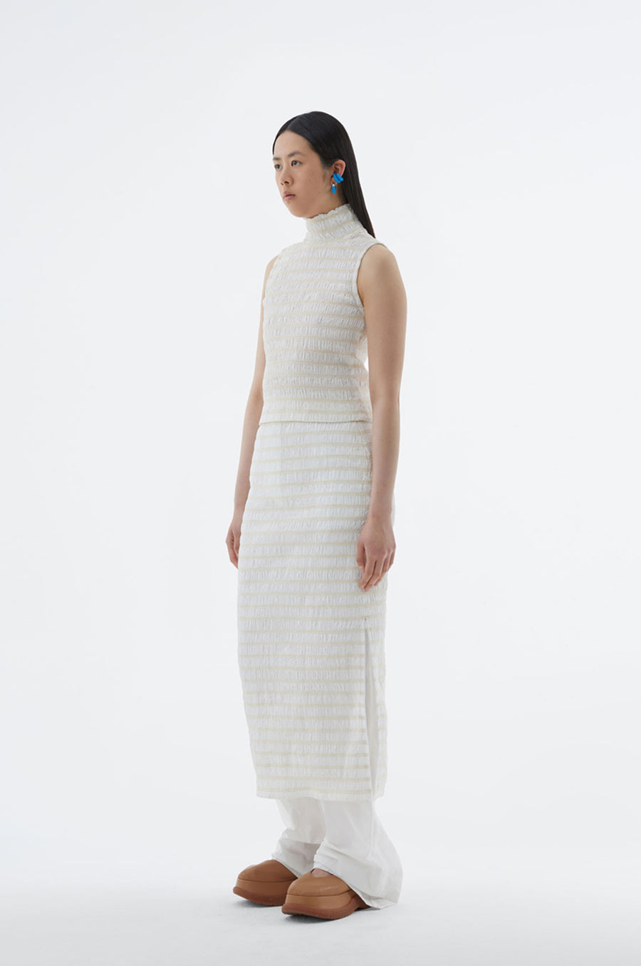 Sunnei - Embroidered Stretch Skirt - Off White