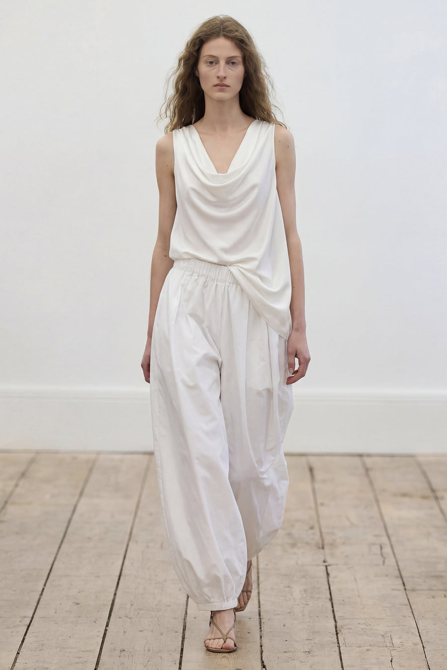 Balloon Parachute Trouser - White