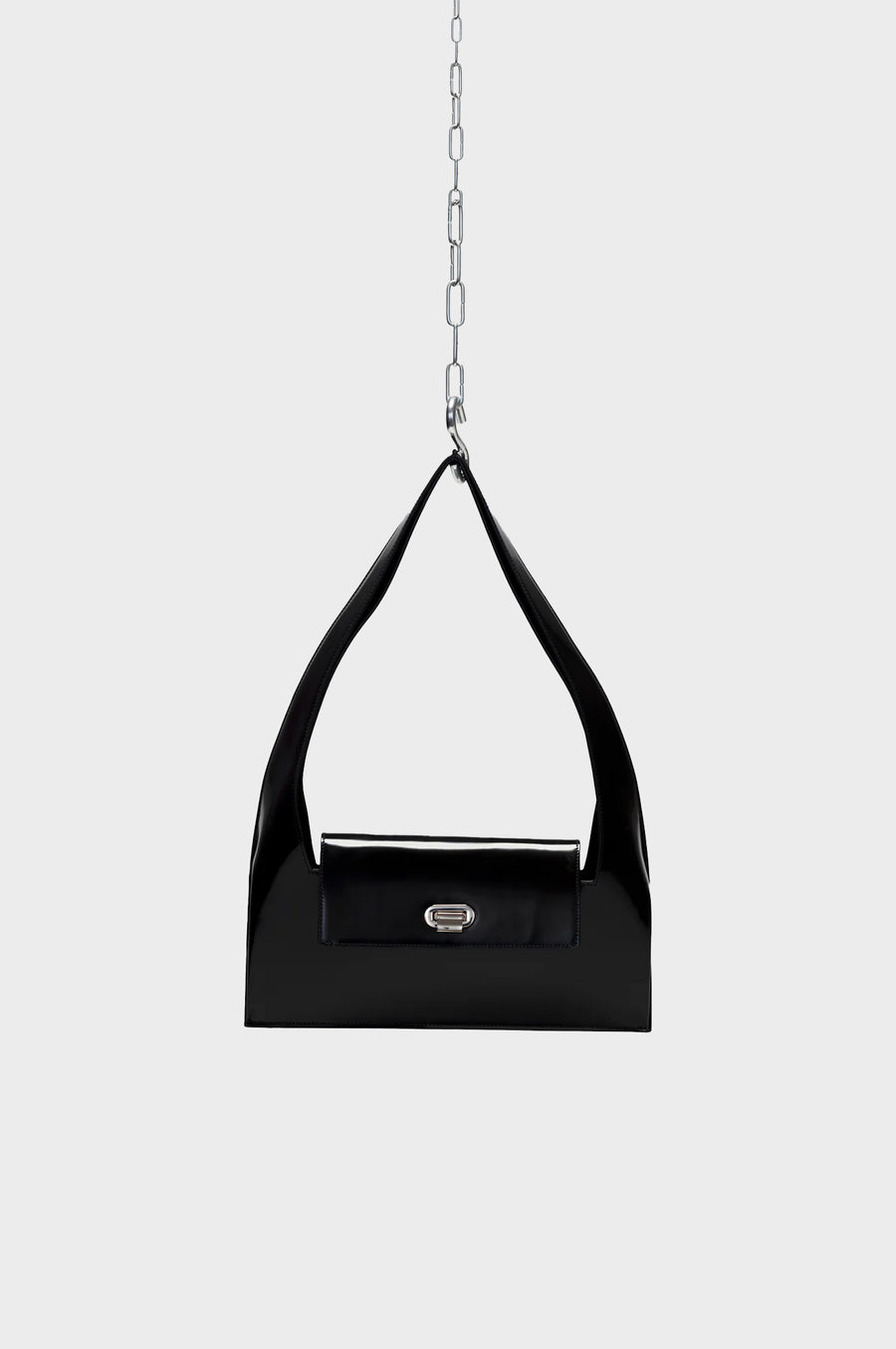 Audette - Baguette Black Boxcalf Bag