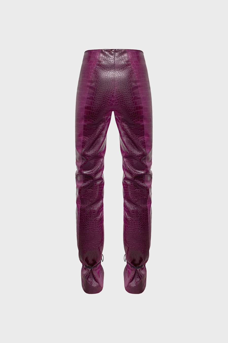 Leo - Angel Vegan Croco Leather Pant with Lacing