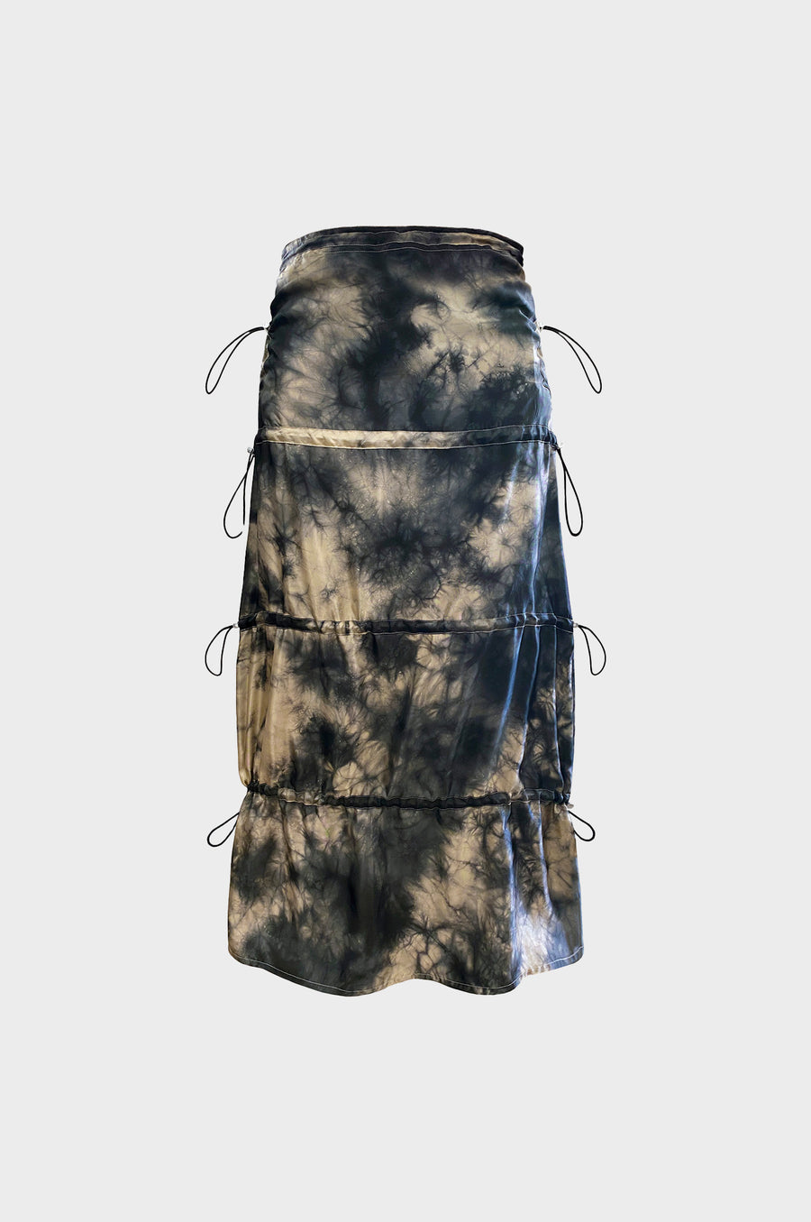 Leo - Shideh Tie Dye Viscose Gathered Long Skirt / Dress