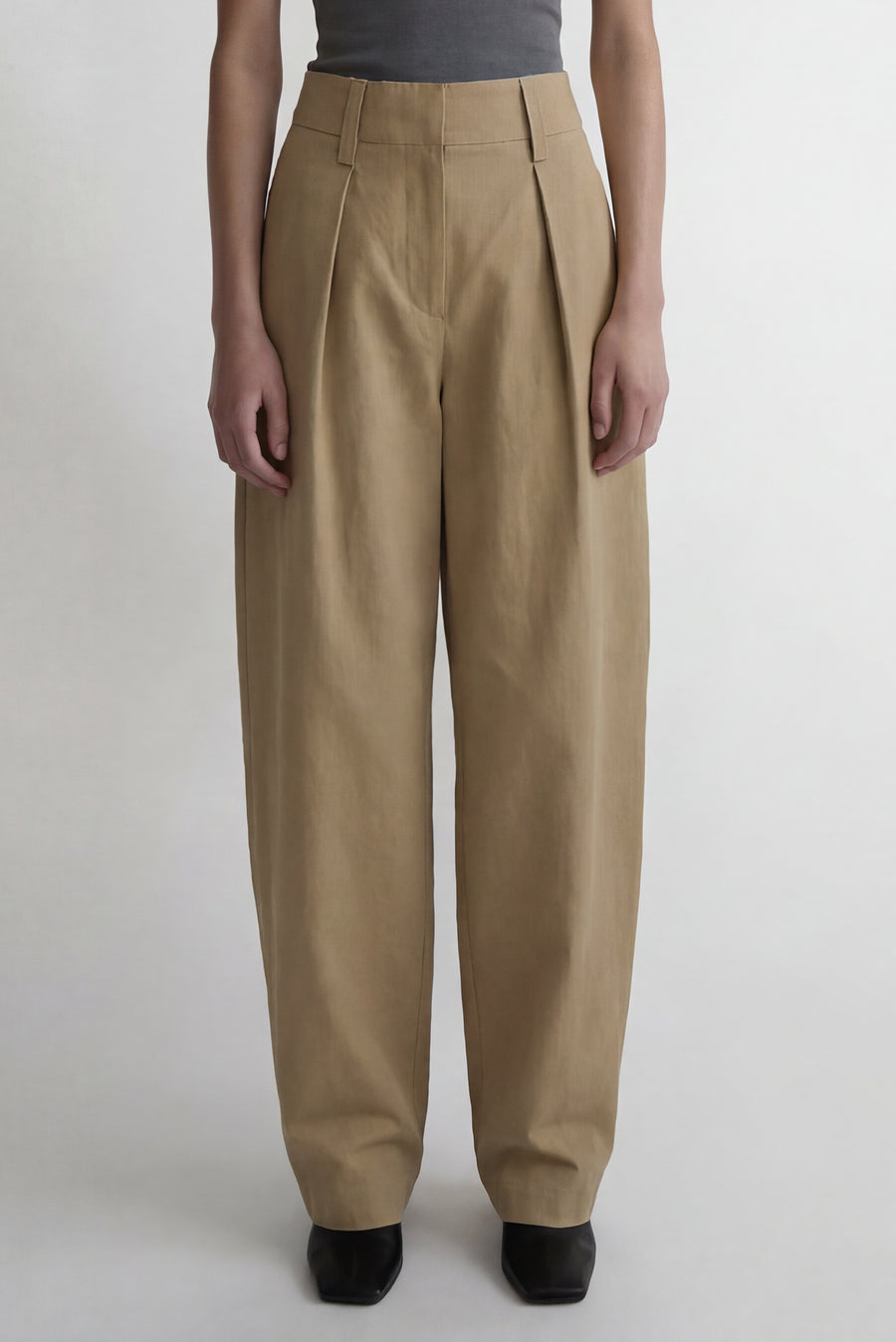 Barrel Trousers - Beige