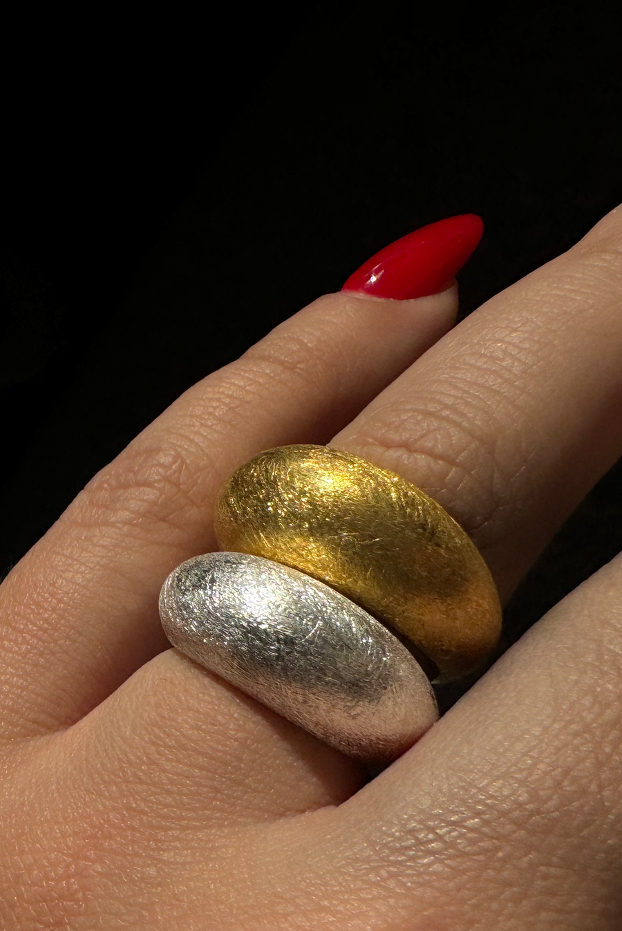 Shimmer Dome Ring - Silver