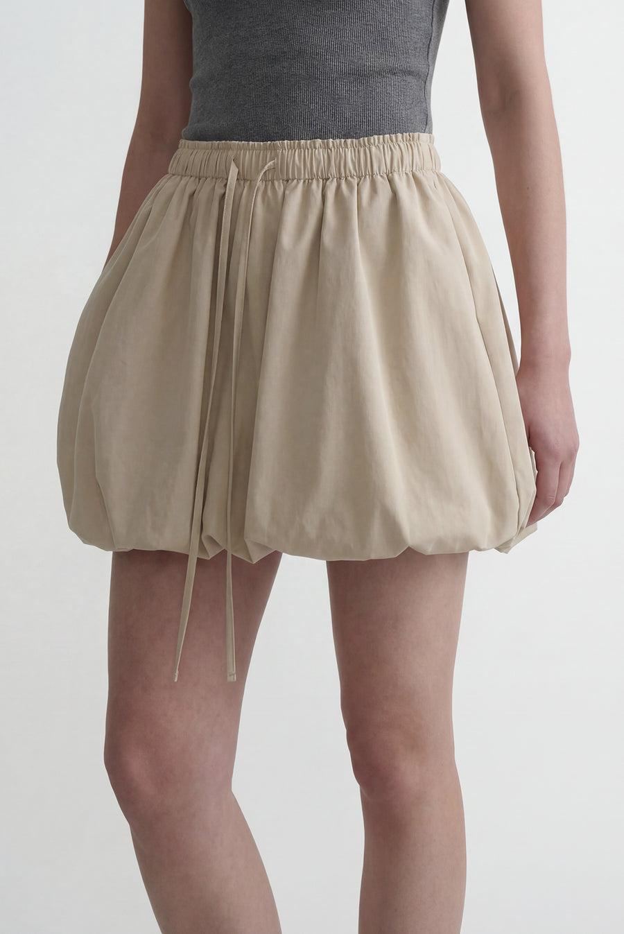 Bubble Puffball Skirt - Beige