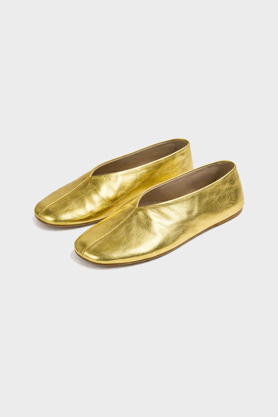 Gold Ballerina Flats