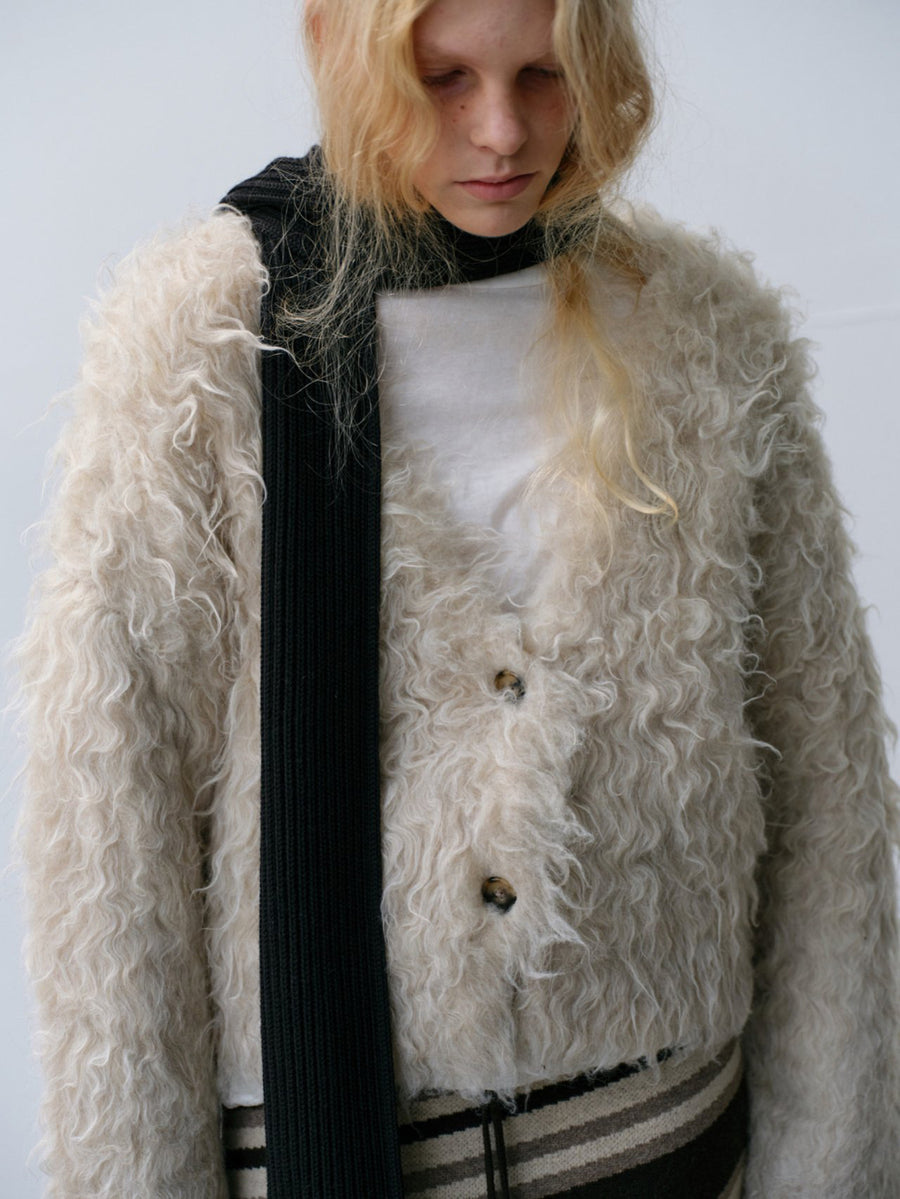Brushed Cardigan - Gray