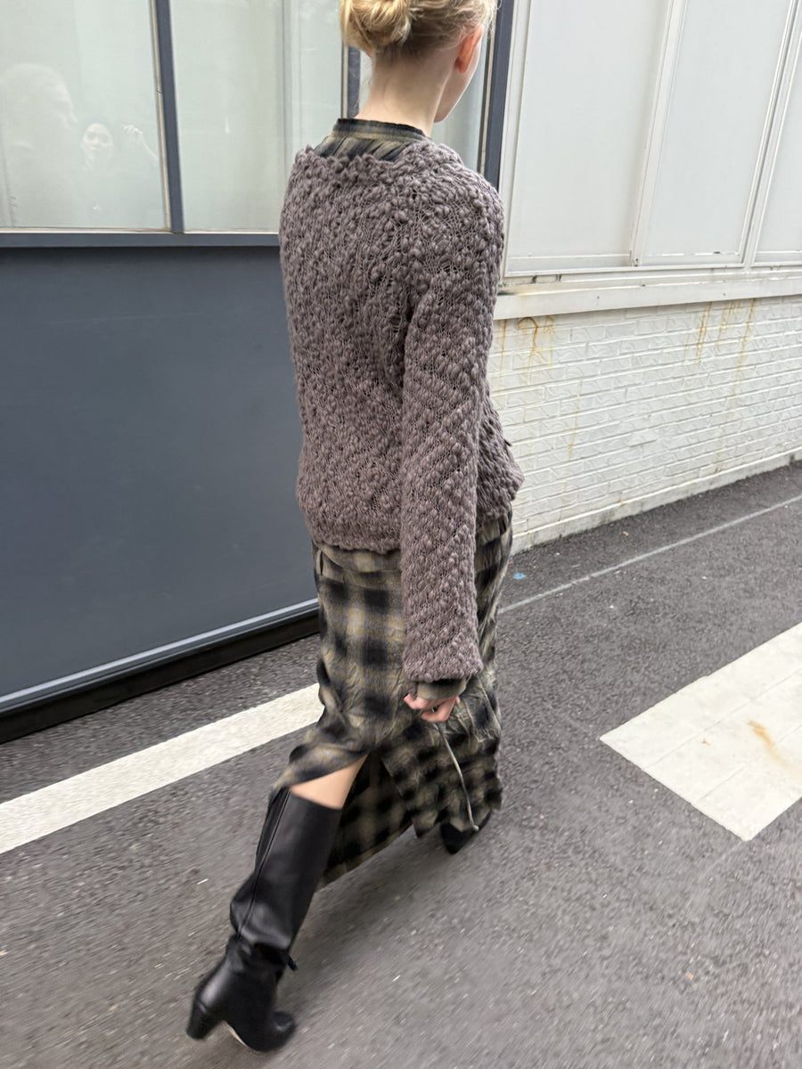 Textured Bubbled Knit - Gray