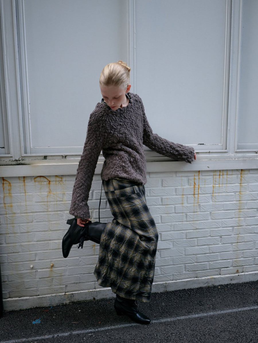 Textured Bubbled Knit - Gray