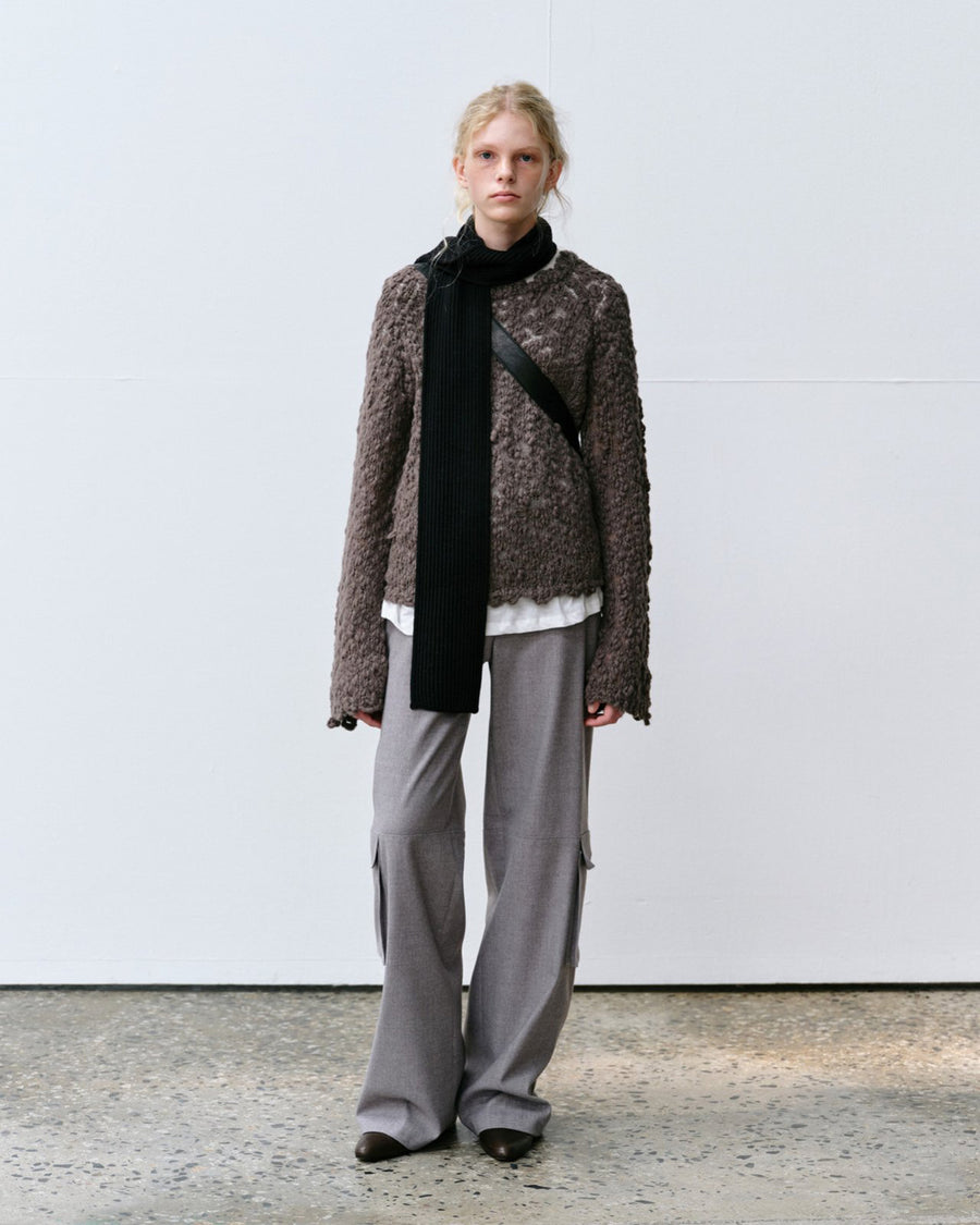 Textured Bubbled Knit - Gray