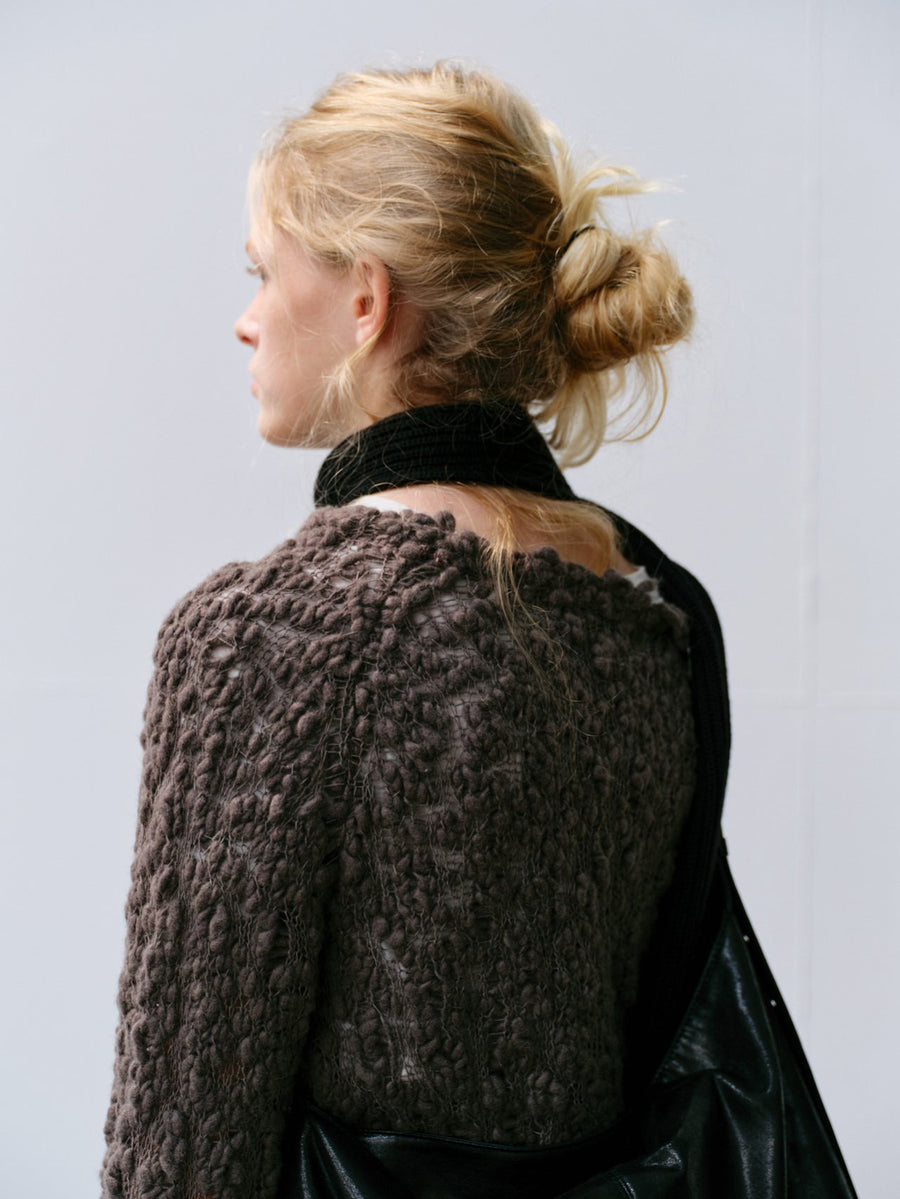 Textured Bubbled Knit - Gray
