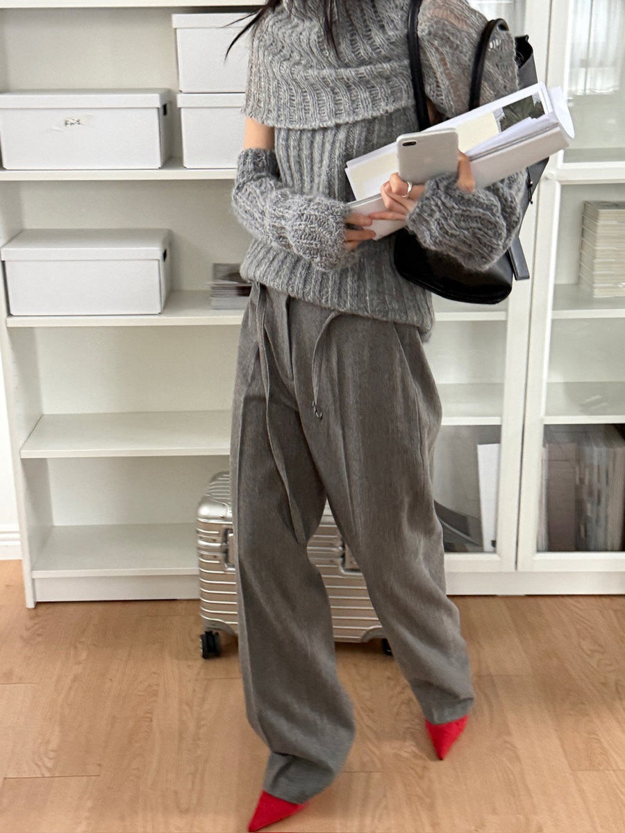 Alpaca Neckwarmer Top - Gray
