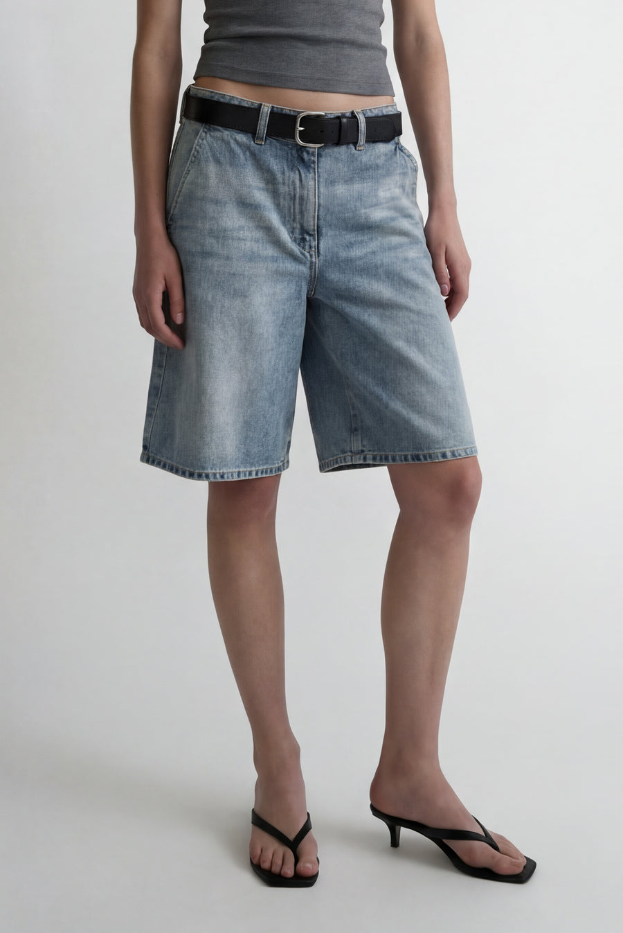 Denim Jorts - Light-wash Jean Shorts