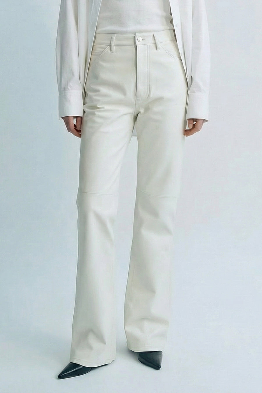 Kika Leather Pants - White