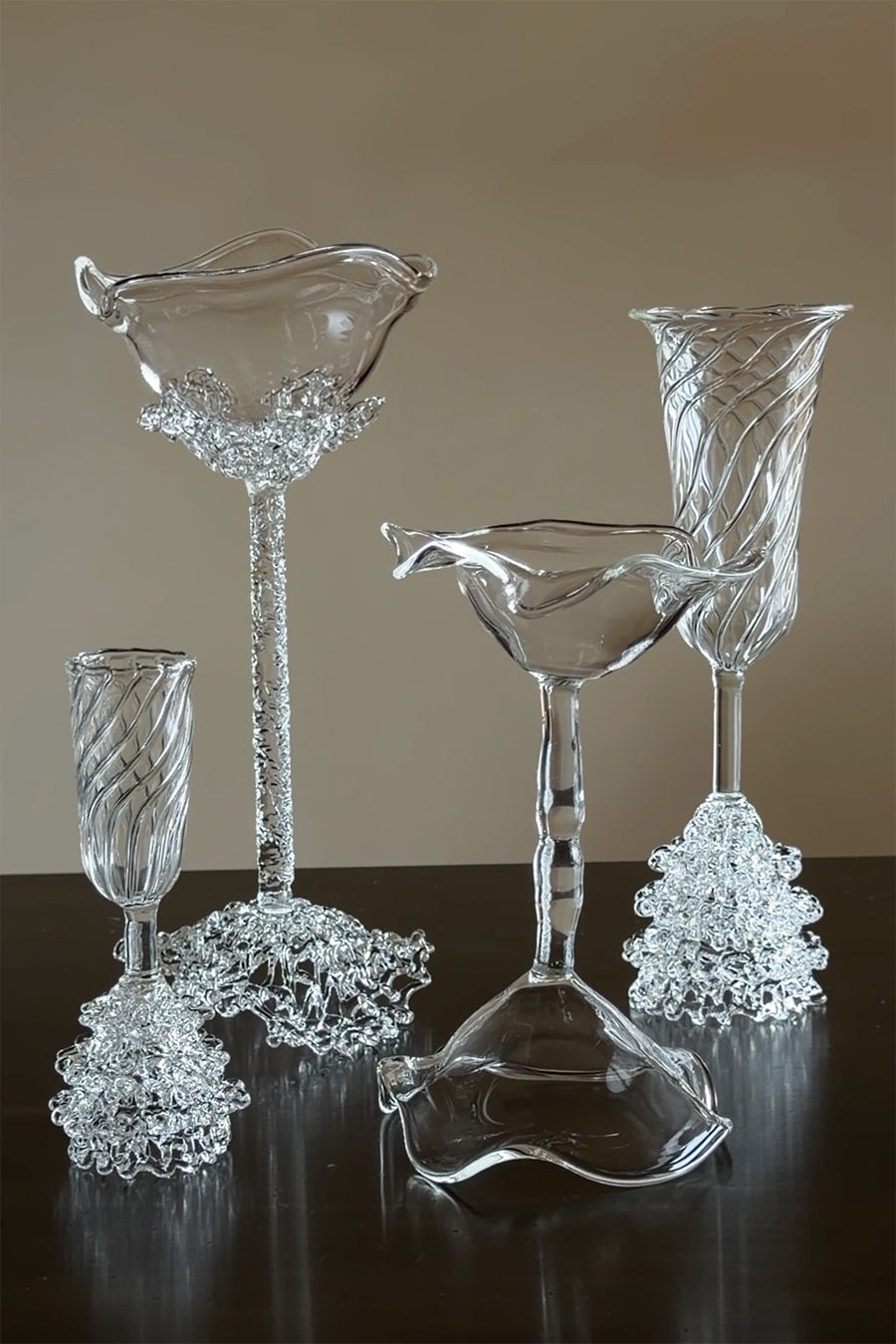 Proyecto Hebra - Handmade Sculptural Wine Glass - Tall