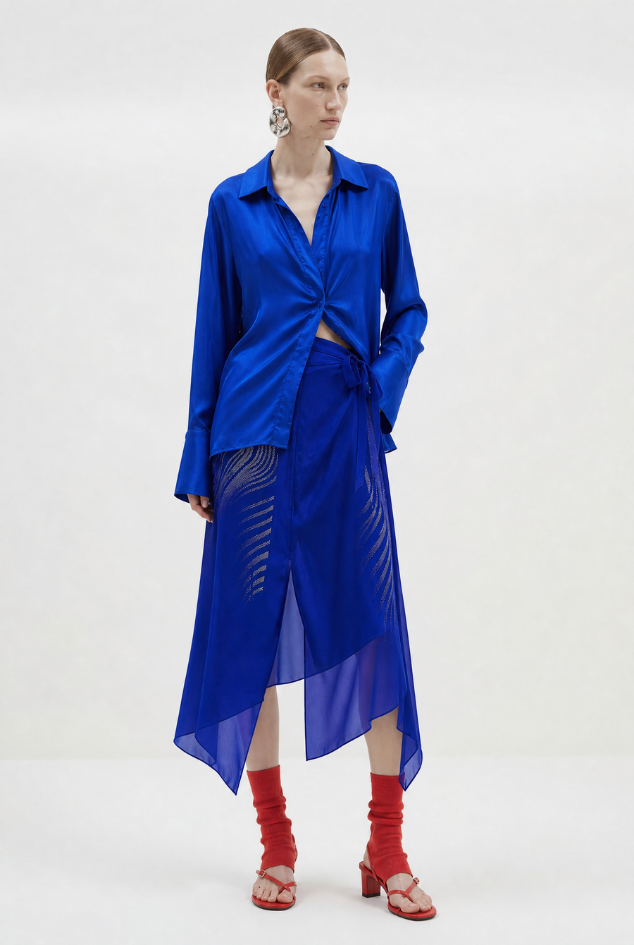 Fabrics of Colours - Sophie Button up Silk Shirt