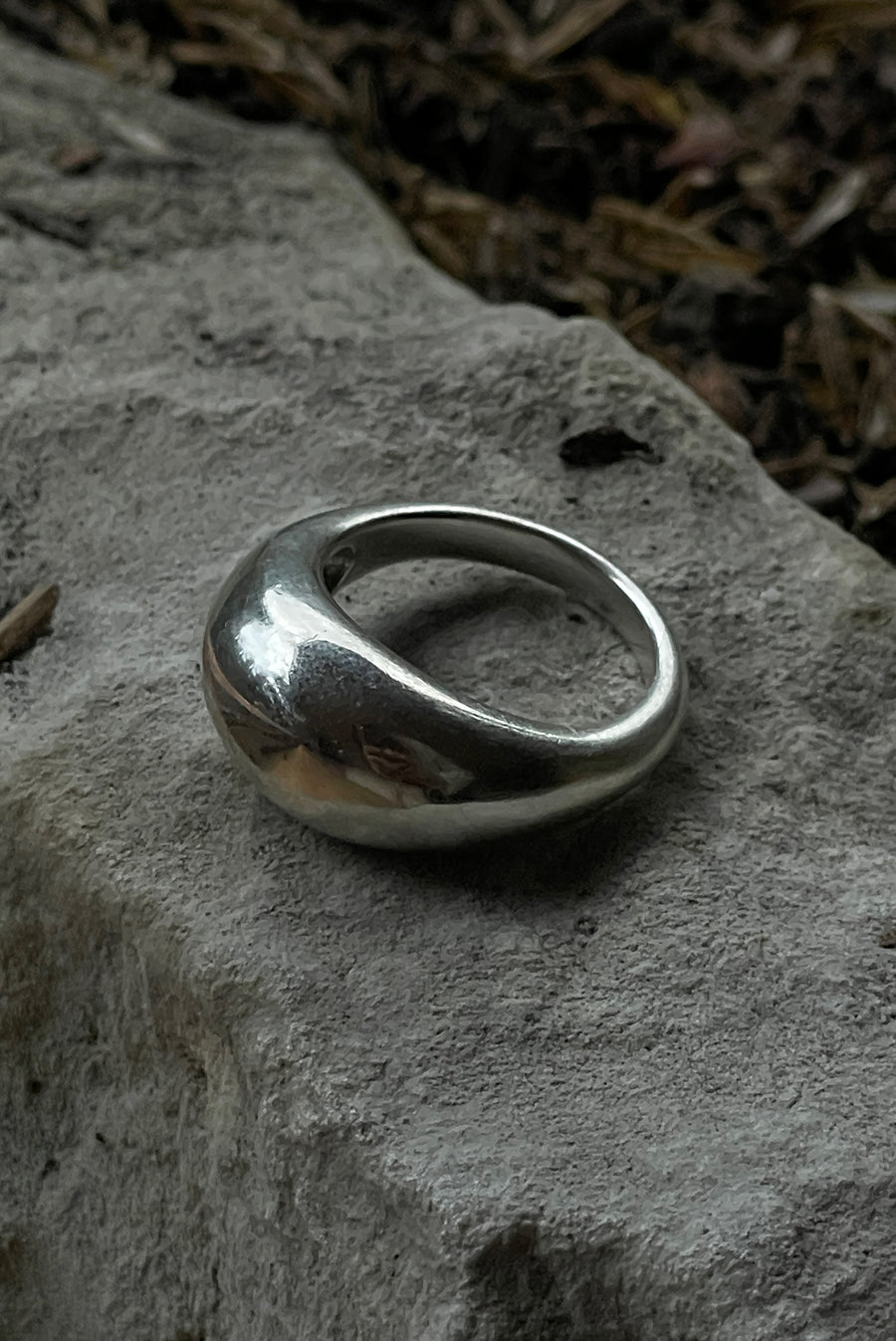 Silver Moon Ring