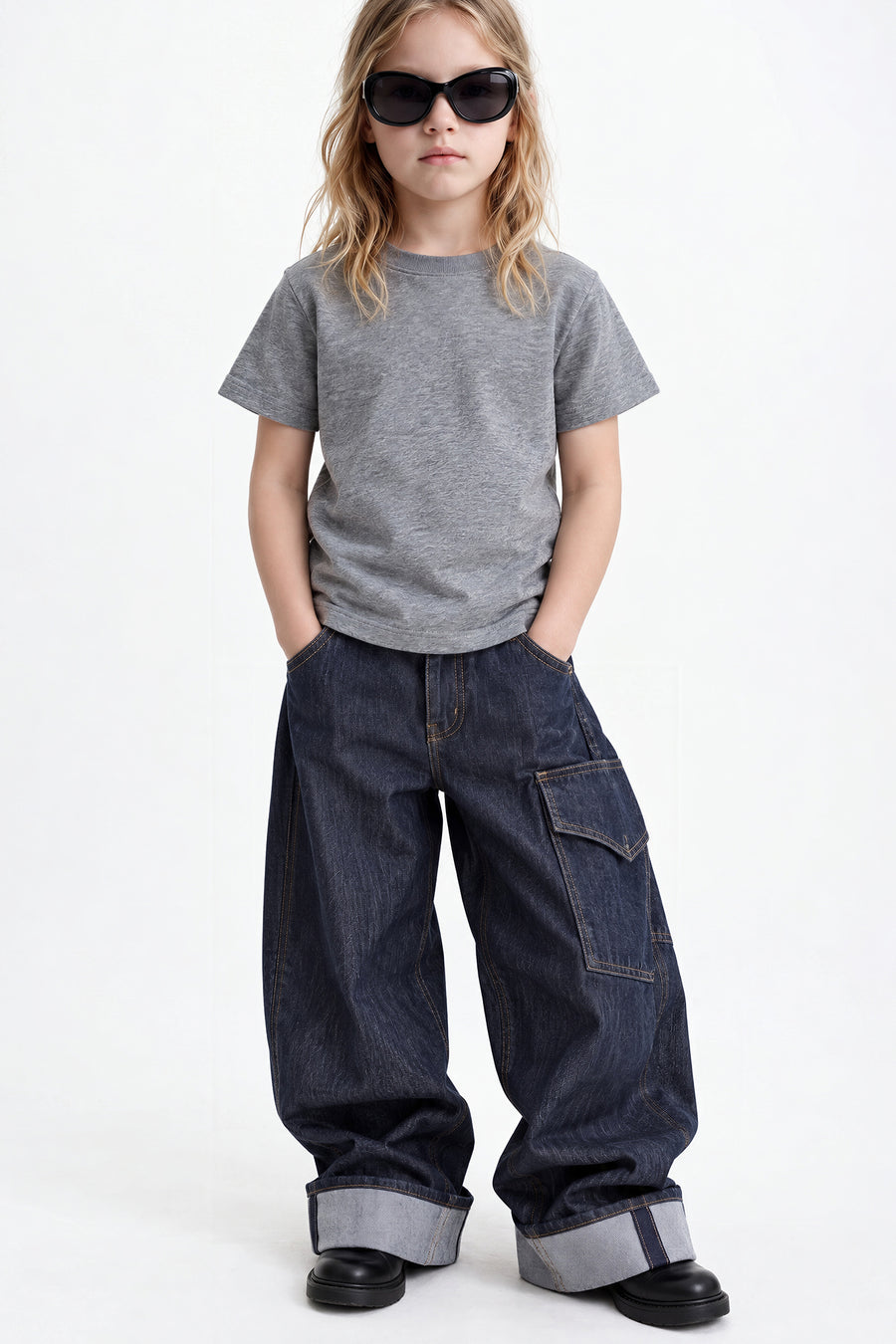 Kids - Solid Short-Sleeve Tee – Grey
