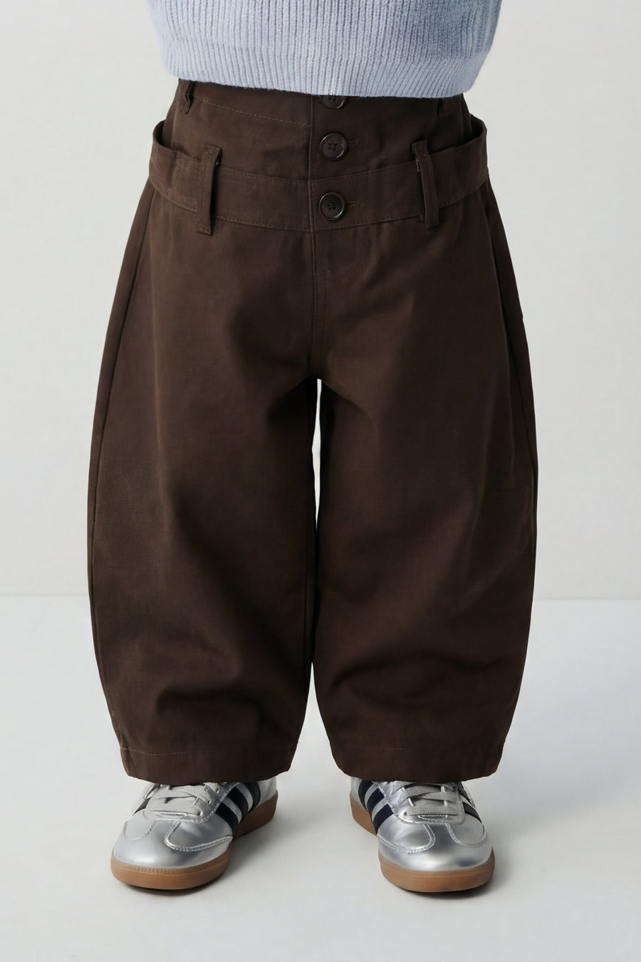 Kids - High Waist Balloon Pant - Brown