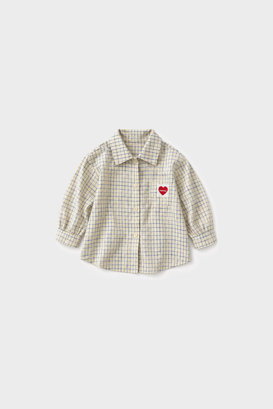 Kids - Ivory Blue Plaid Button-Down Shirt
