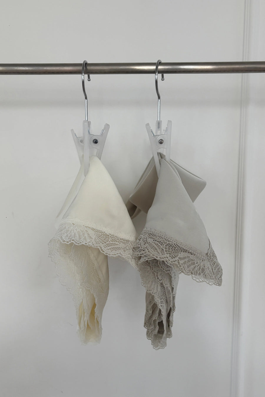 Lace Trim Short & Waist Scarf Set