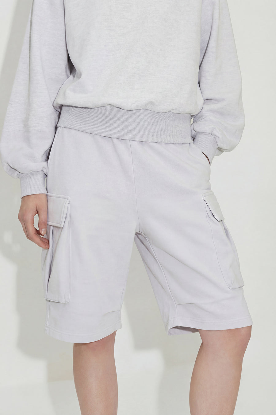 Cotton Cargo Shorts - Gray