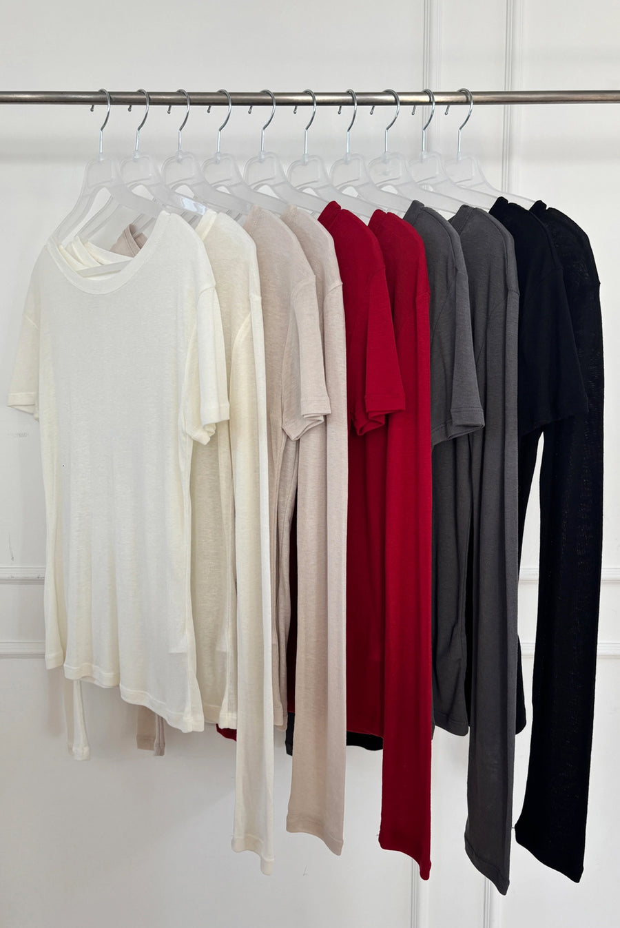 Sheer Short Sleeve T-Shirt - Red