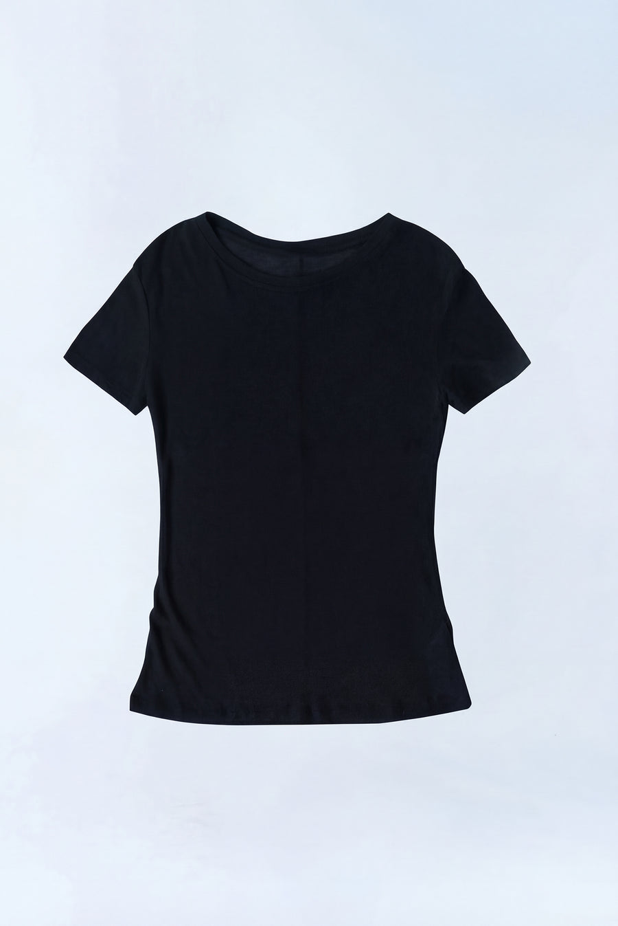 Sheer Short Sleeve T-Shirt - Black