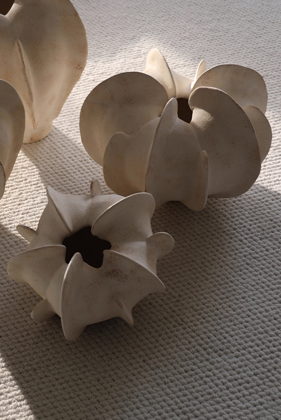 Orbit Fold Vase - Cream - Small