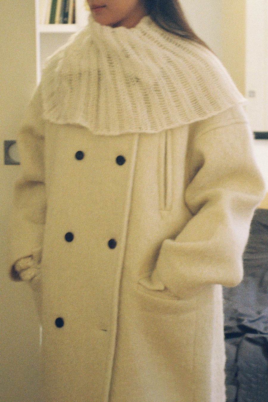 Alpaca Neckwarmer Top - White