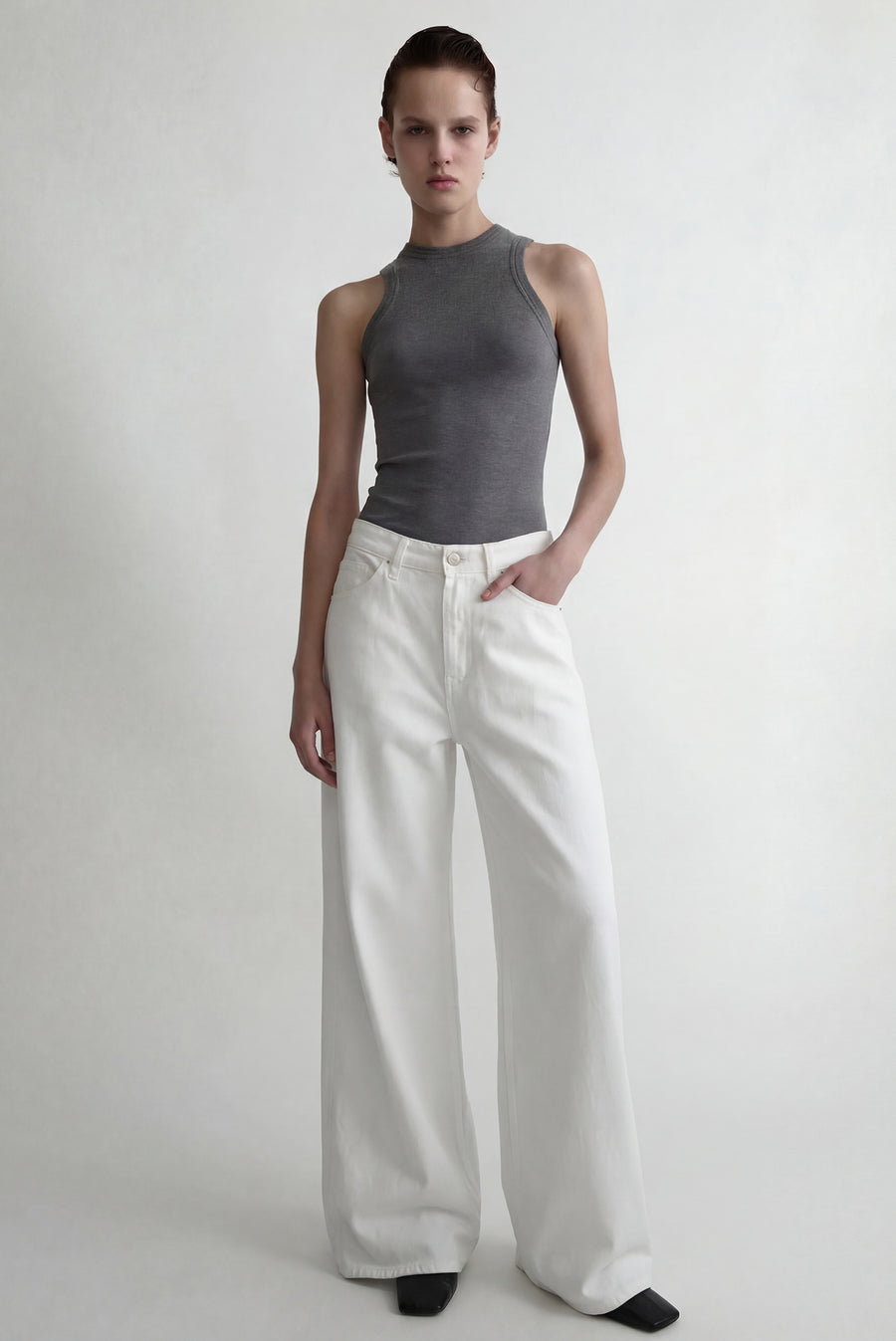 White Wide Leg Jeans