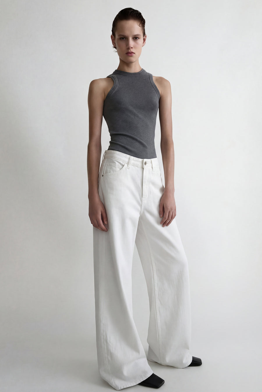 White Wide Leg Jeans