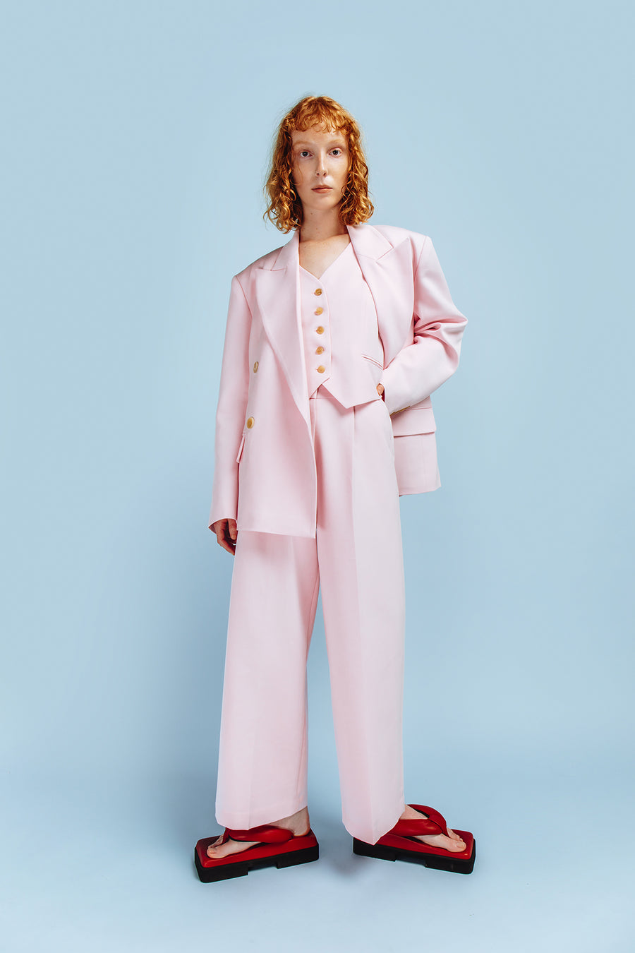 Zoe Suit Jacket- Pale Pink