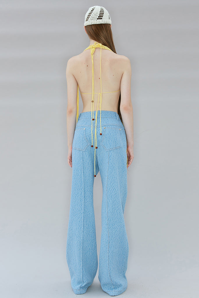 Kijun - Spiral Crochet Top - Yellow