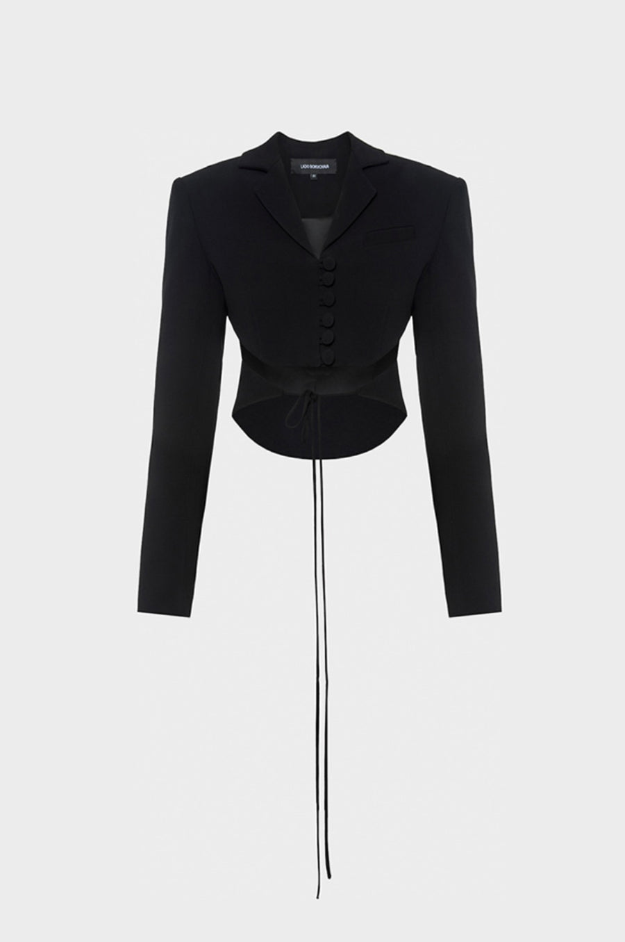 Lado Bokuchava - Cropped Wrap Blazer - Black