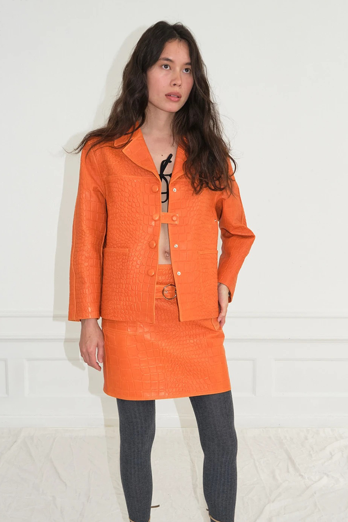 Saks Potts -  Sarah Blazer - Orange Croc