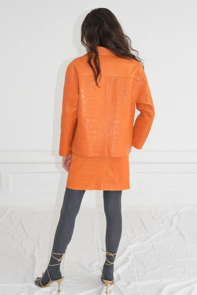 Saks Potts -  Sarah Blazer - Orange Croc