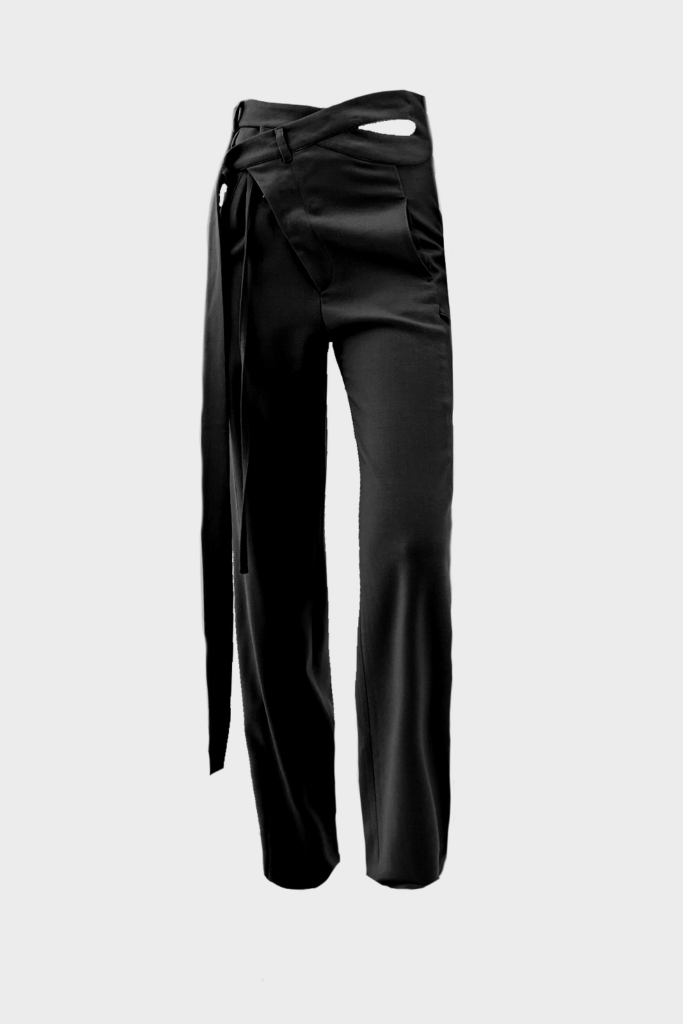 Ottolinger - Woven Signature Wrap Suit Trousers - Black