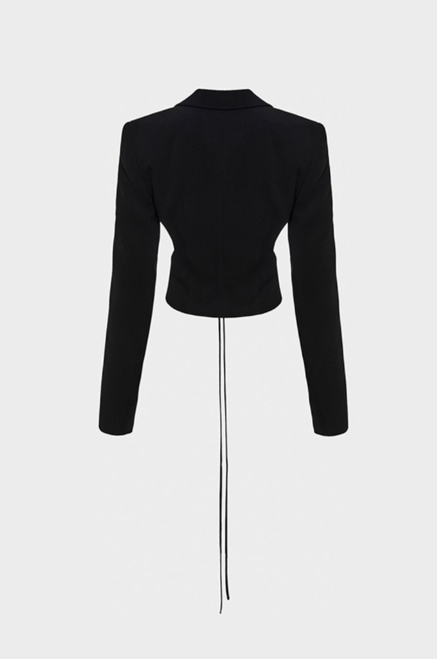 Lado Bokuchava - Cropped Wrap Blazer - Black