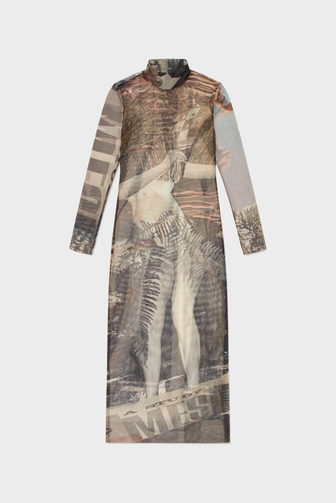 Elliss - Dance Long Sleeve Mesh Dress